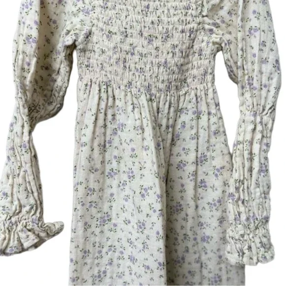 GIRLS CLASSIC COTTON FLORAL DRESS SIZE 3-4Y - Picture 7 of 10